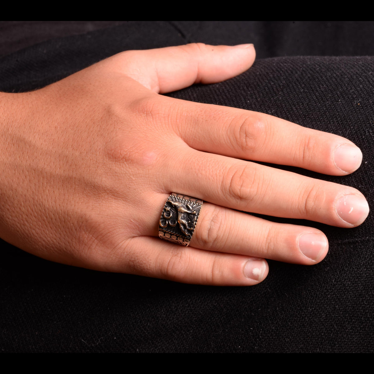Silver Wolf Ring — 5
