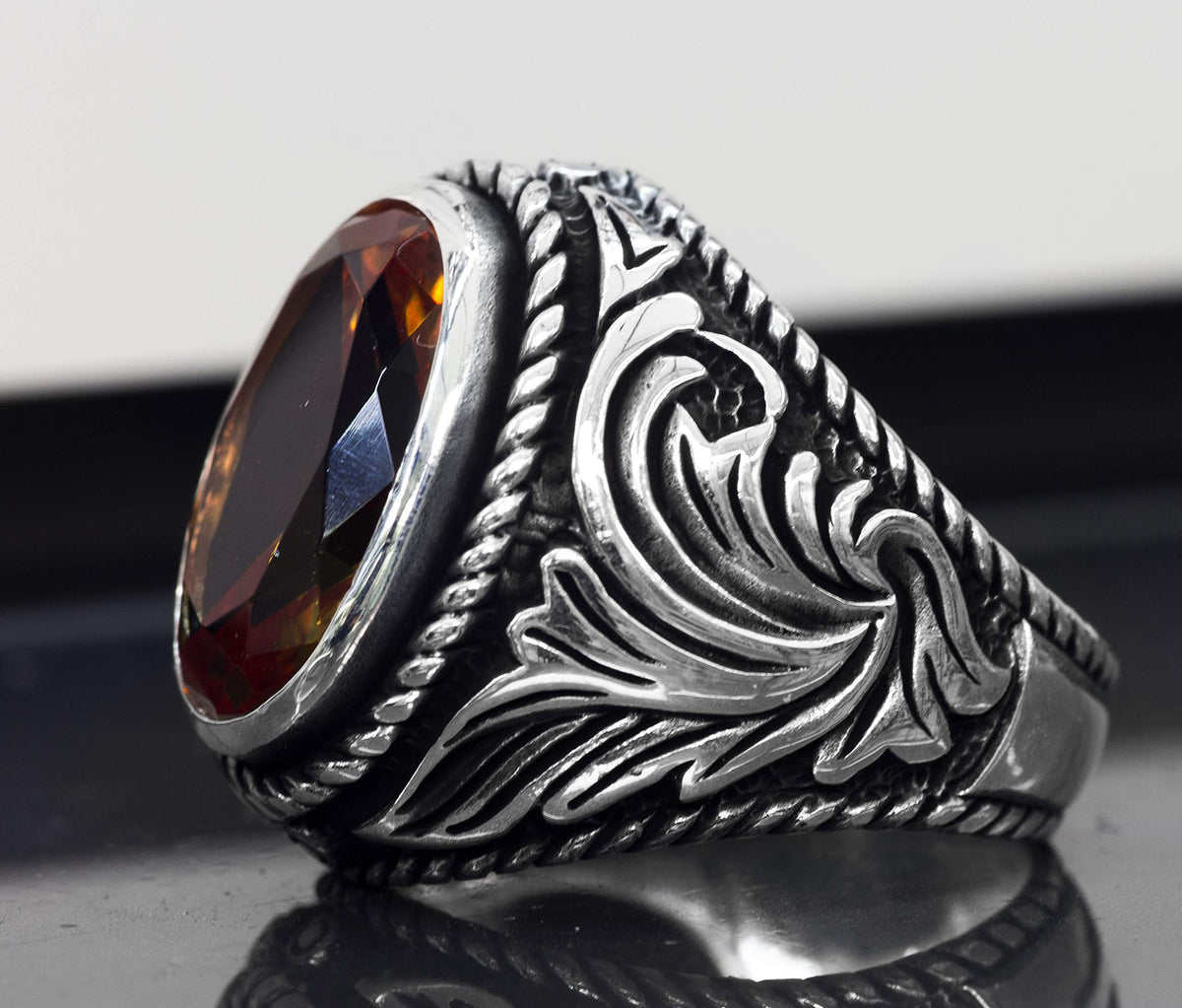 Handcrafted Sultanite Stone Ring, 925 Sterling Silver Men's Ring - Transformative Elegance — 4