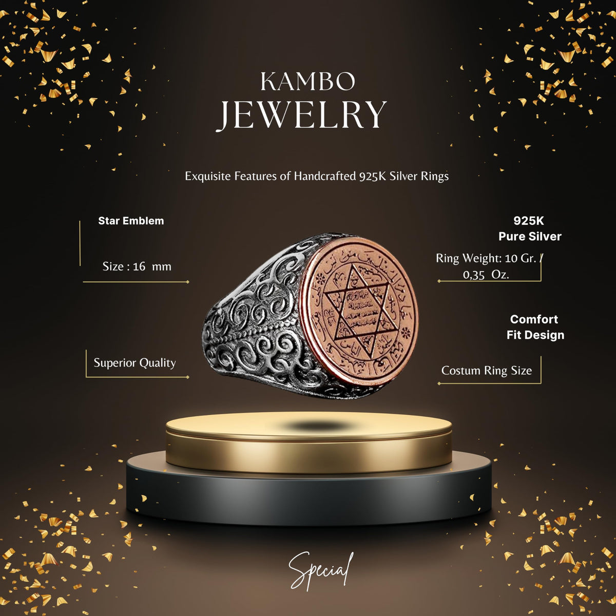 Star of David Ring (Model-3) — 2
