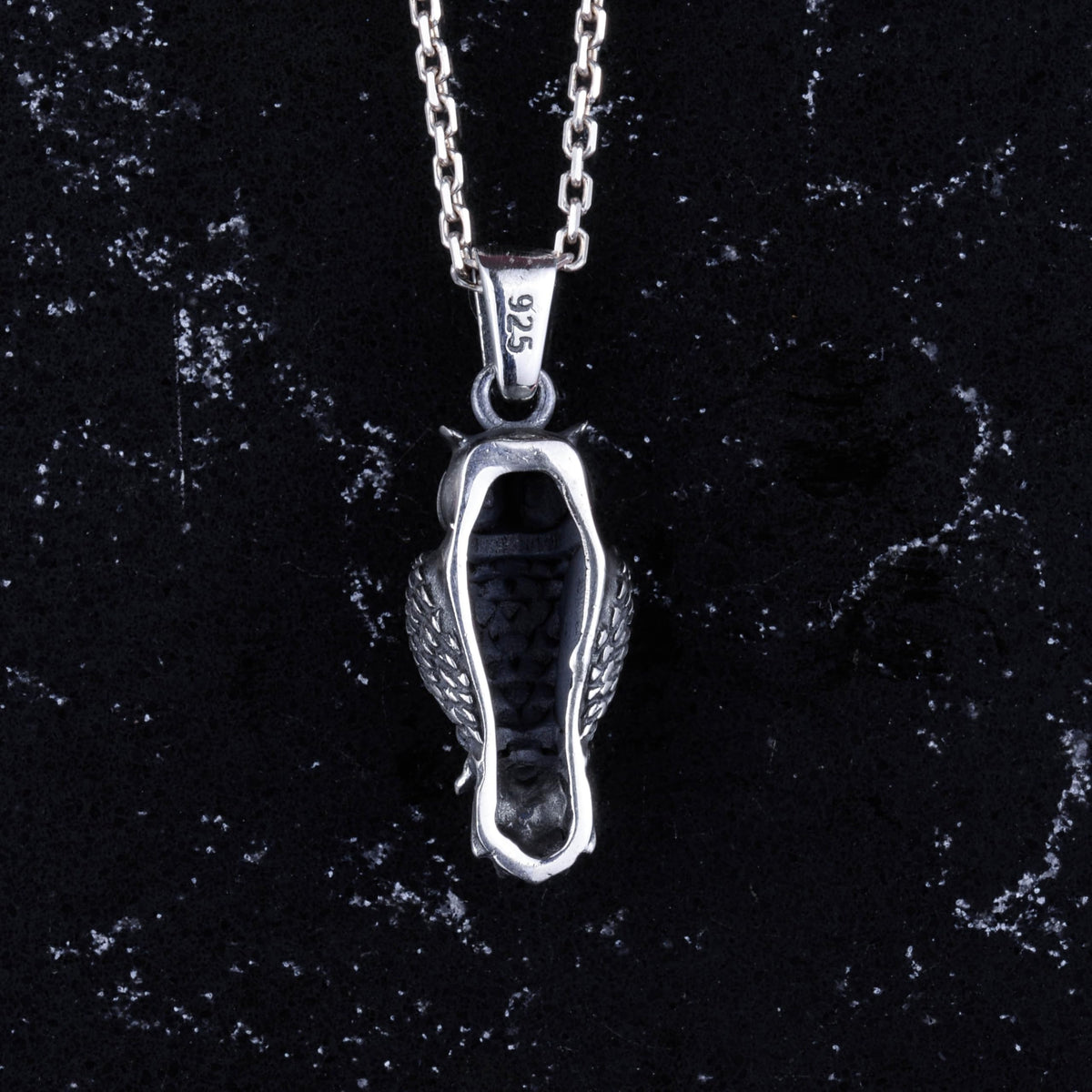 925 Sterling Silver Owl Pendant - Handmade Wisdom Symbol Jewelry - Fine Detail - Gift for Owl Lovers — 4
