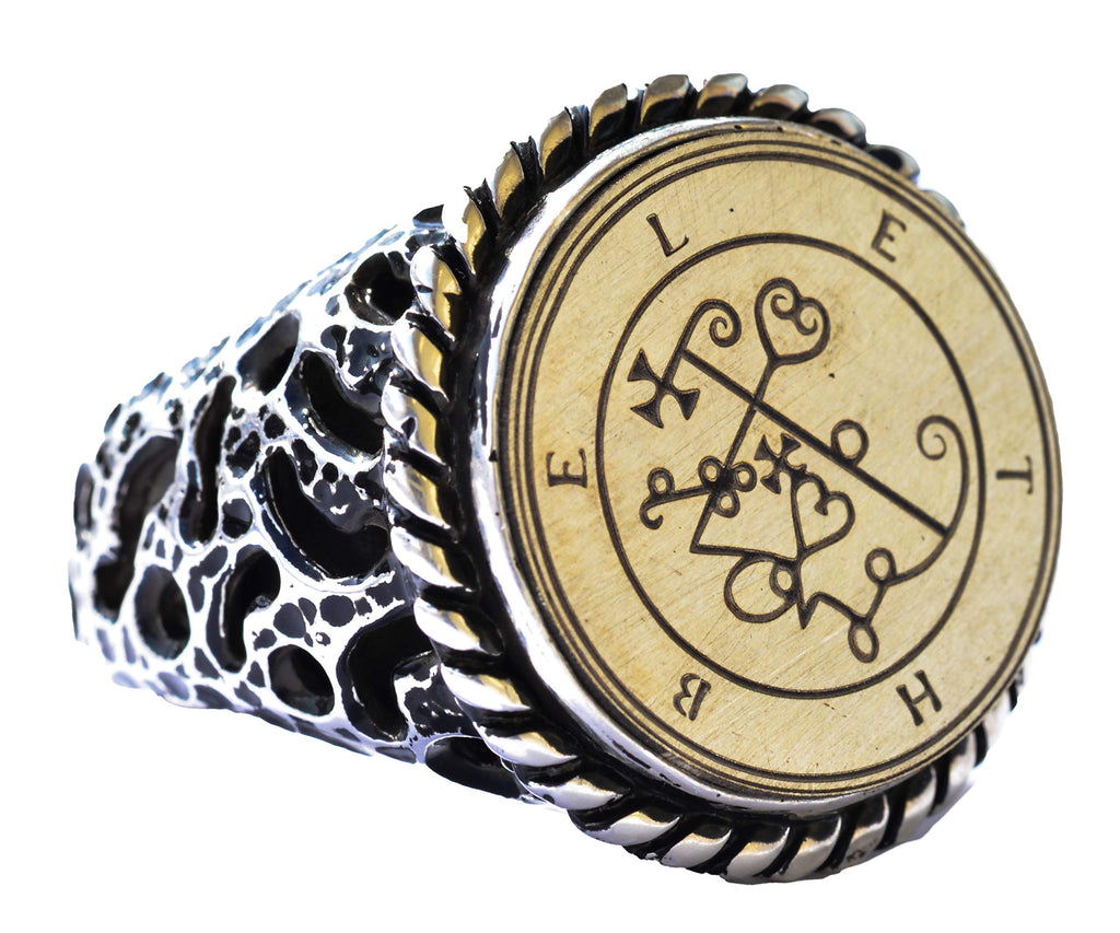 Men's Silver Ring - Occult Seal Talisman, Fine Craftsmanship Design
