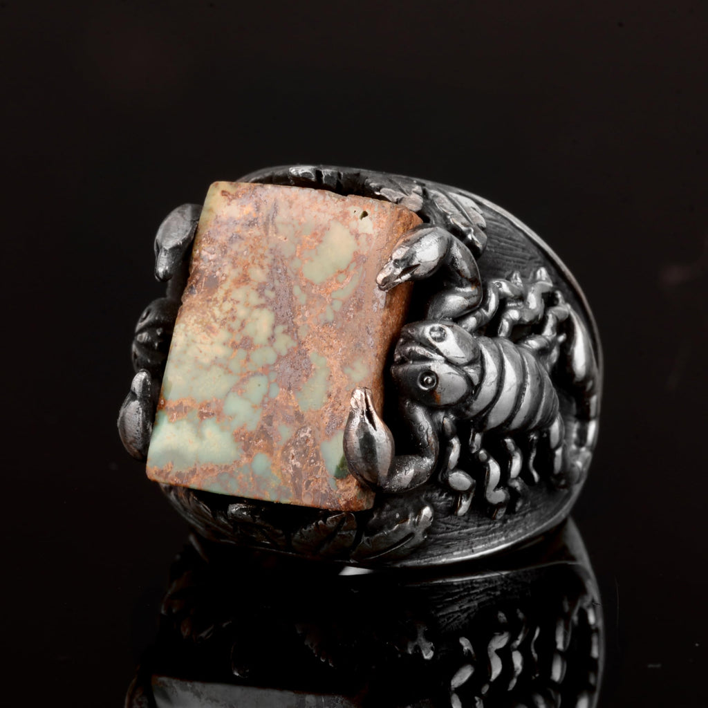 Natural Arizona Turquoise Stone Ring (Model-13) — 5