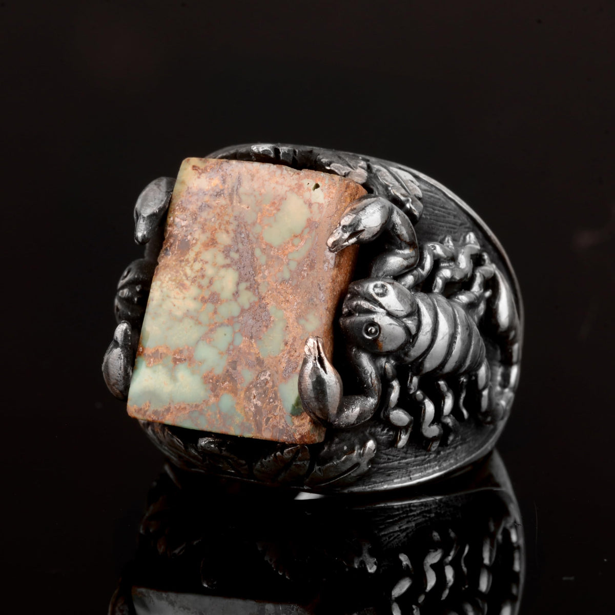Natural Arizona Turquoise Stone Ring (Model-13) — 5
