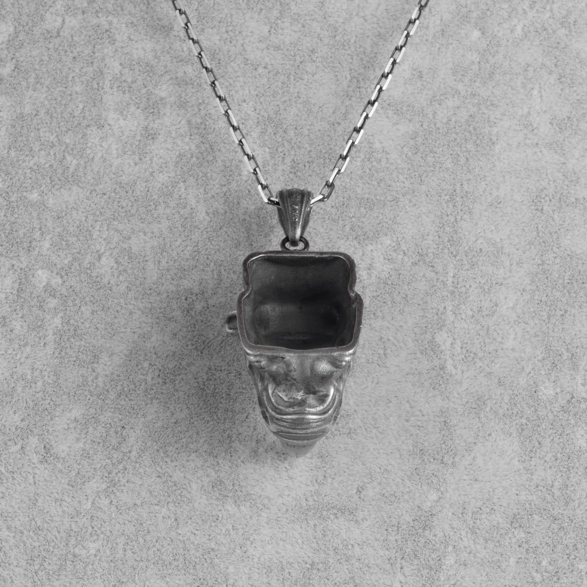 KAMBO Men's 925 Sterling Silver Rhinoceros Head Necklace – Chain Handmade Animal Totem Jewelry (Silver) — 5