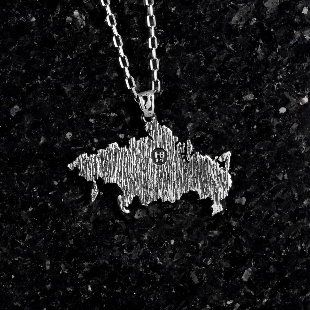 KAMBO 925 Sterling Silver Country Map Rope Chain Necklace (Russia) — 5