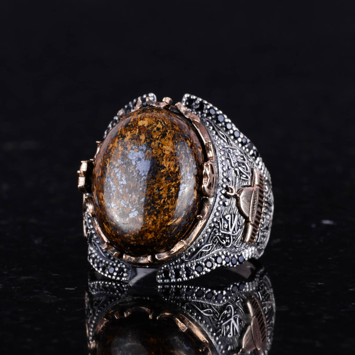 Natural Bronzite Stone Ring (Model-2) — 5