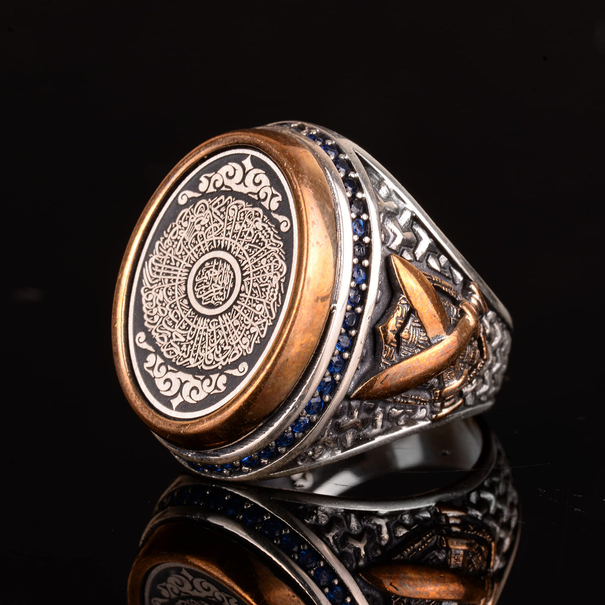Ayatul Kursi Engraved Silver Men's Ring — 5