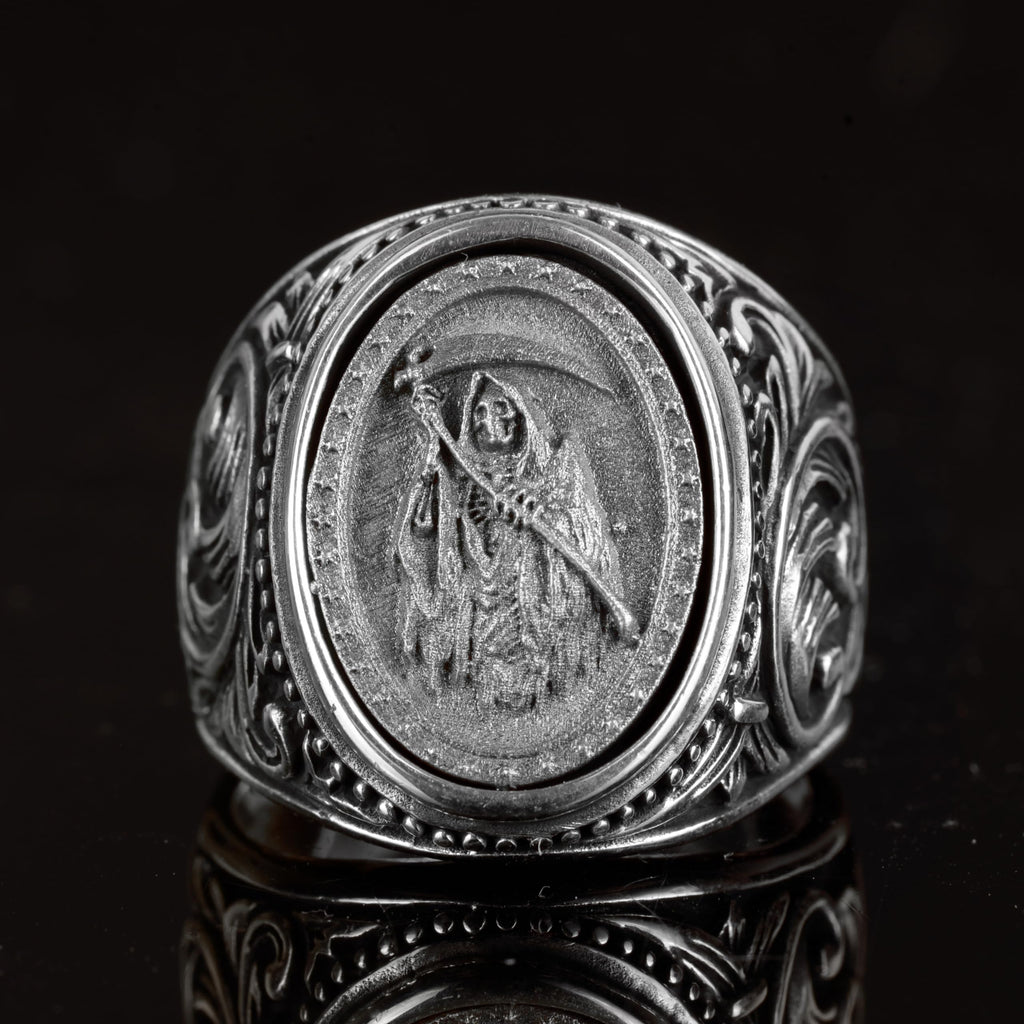 Azrael Ring, 925 Sterling Silver Men's Ring — 3