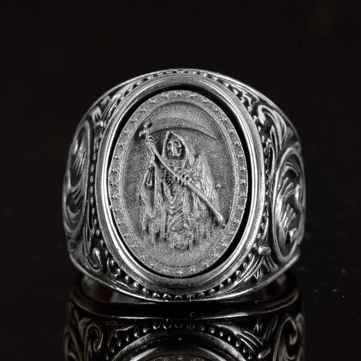 Azrael Ring, 925 Sterling Silver Men's Ring — 3