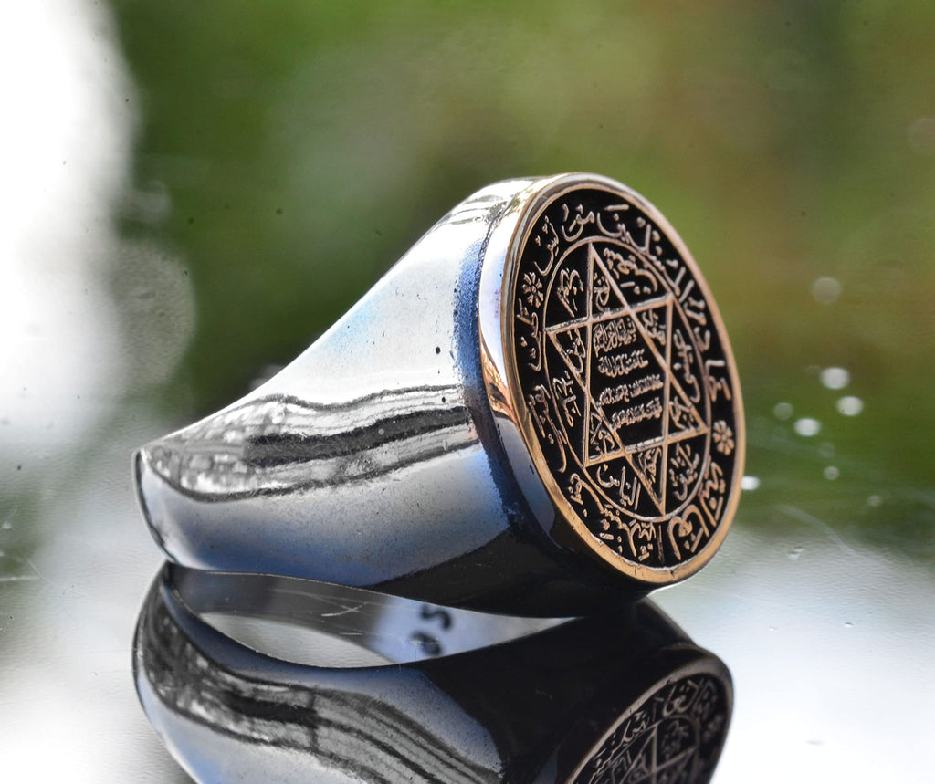 KAMBO Star of David Ring, Silver Ring, King Solomon Seal Ring, Men's Handmade Ring, Statement Ring (Customizable) — 6