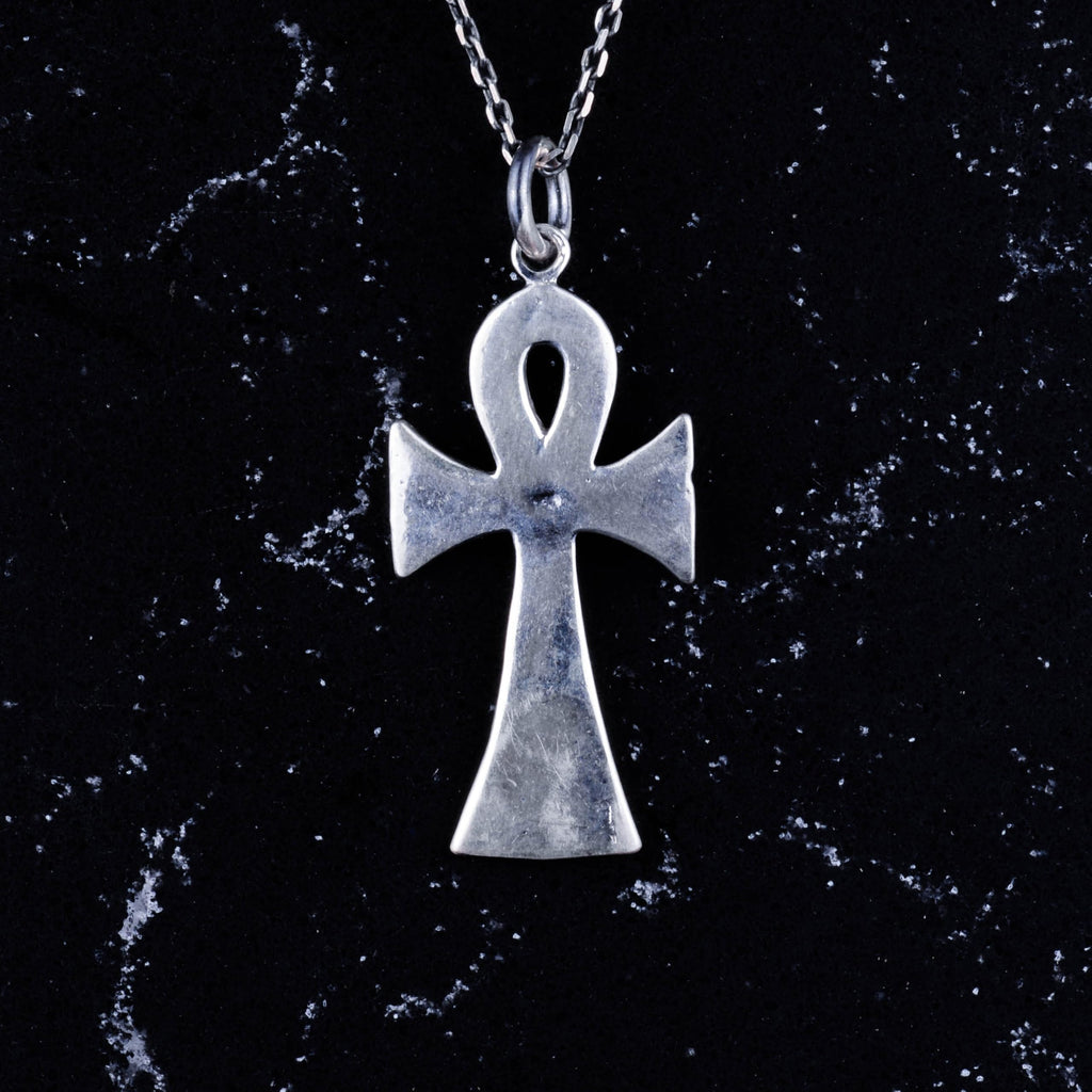KAMBO 925 Sterling Silver Ankh Necklace, Egyptian Life Cross Necklace, Handmade Silver Jewelry — 5