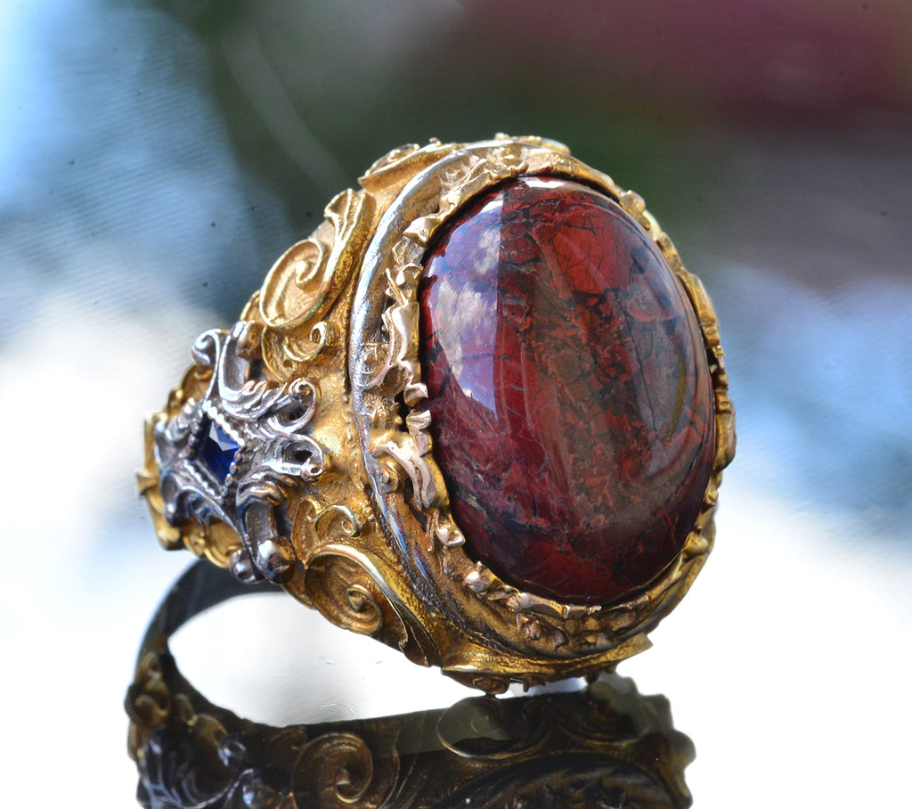 Natural Red Bloodstone Ring — 3