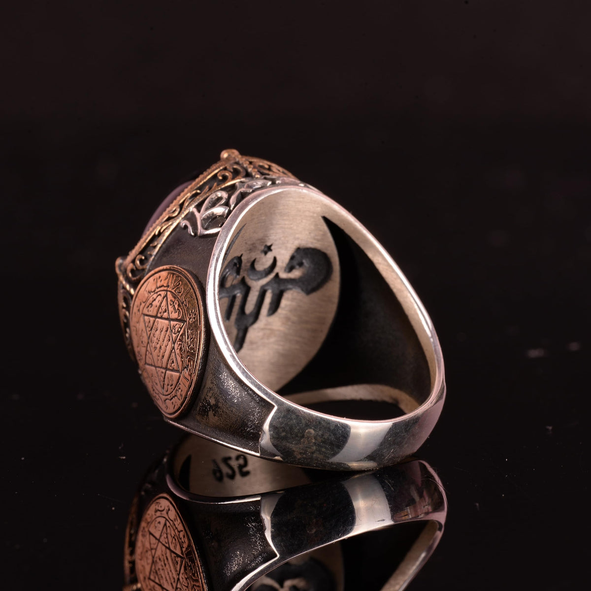 Handmade Natural Tiger Eye Stone Ring - 925 Sterling Silver Men's Jewelry — 7