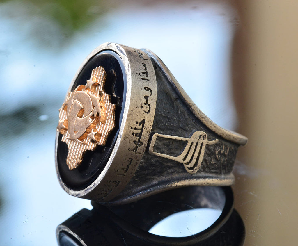 Talisman Ring, Star Ring, 925 Sterling Silver Men's Ring — 4