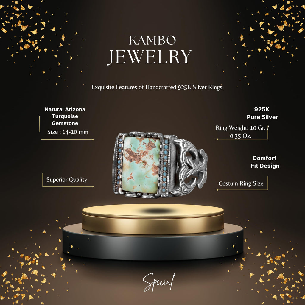 Kambo Rectangular Silver Ring — 2