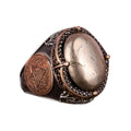 Natural Pyrite Stone Ring - 925 Sterling Silver Men's Ring