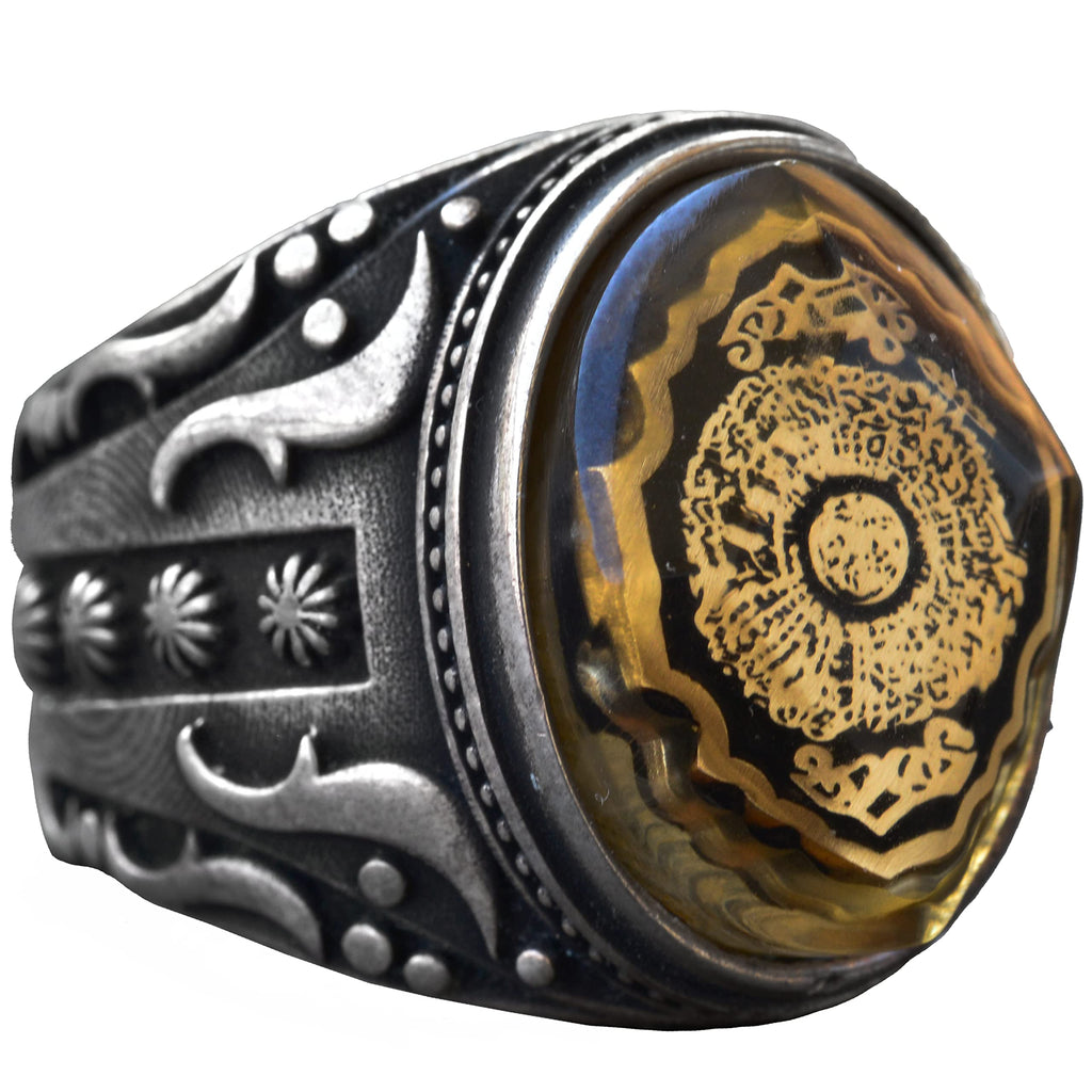 925 Sterling Silver Islamic Ring, Gift for Muslims, Religious Jewelry, Special Design Ring