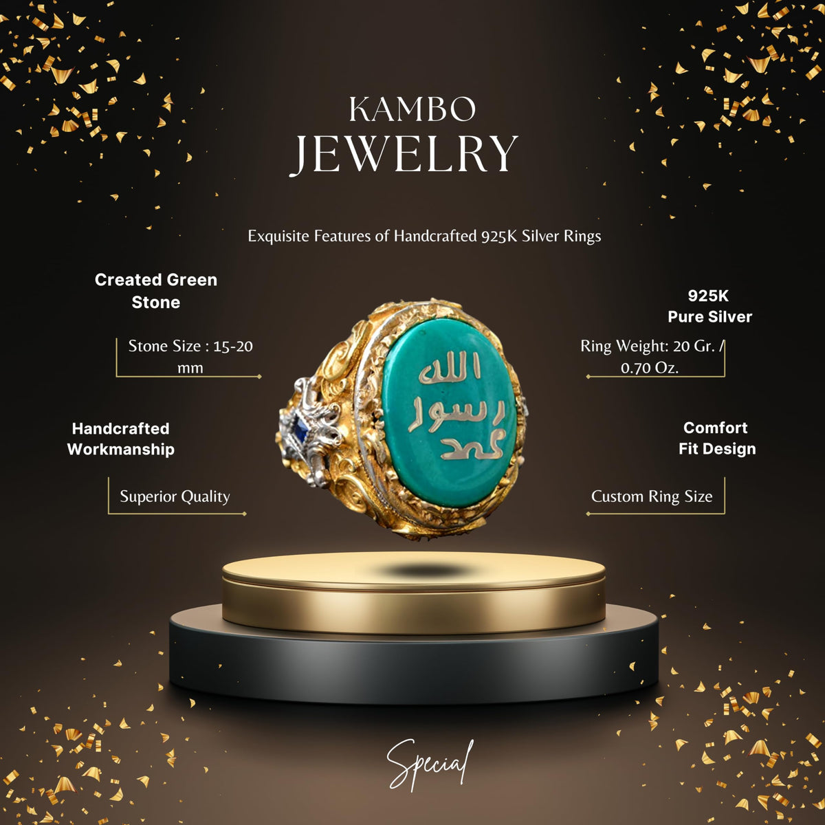 Silver Islamic Ring (Model-2) — 2