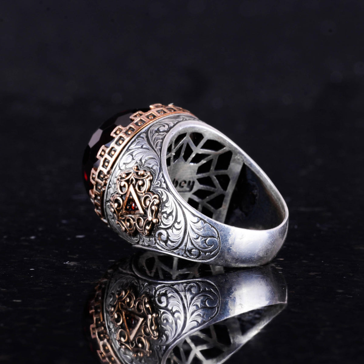 925 Sterling Silver King Ring - Handmade Ring — 7