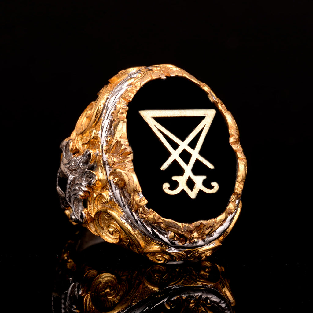 Kambo Lucifer Seal 925 Sterling Silver Men's Ring – Sacred Geometry Design — 4