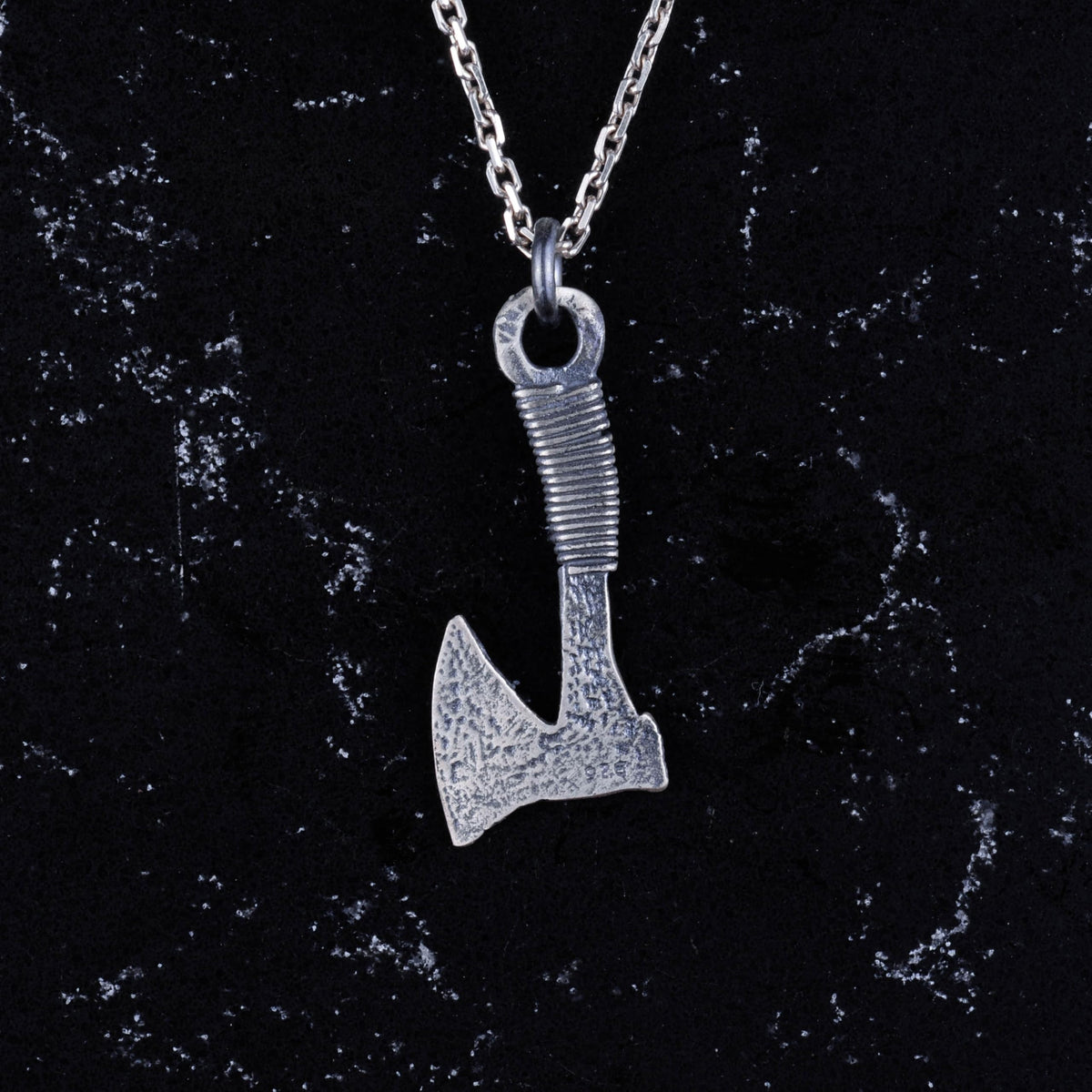 925 Sterling Silver Ax Necklace — 3