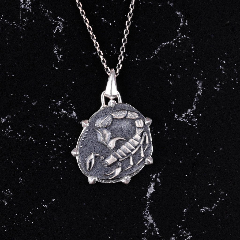 925 Sterling Silver Design Pendant - Zodiac Sign Necklace - Handmade Necklace (Scorpio) — 4