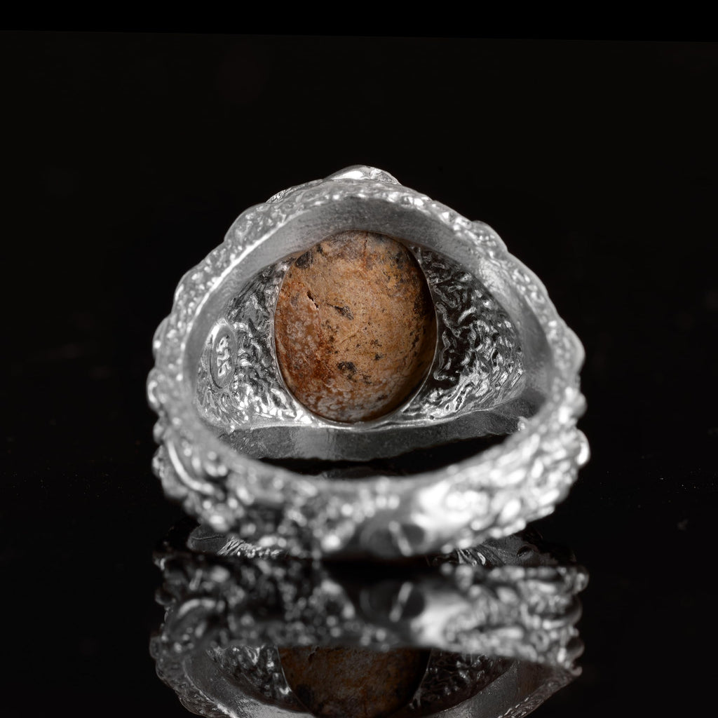Natural Arizona Turquoise Stone Ring - 925 Sterling Silver Minimalist Ring (Model-2) — 7