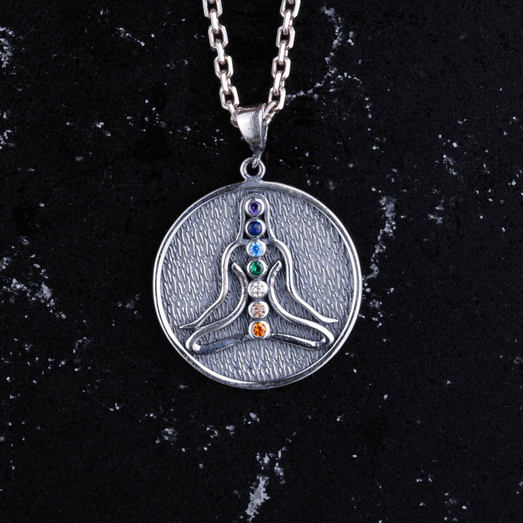 925 Sterling Silver Chakra Necklace – With 7 Chakra Stones — 3