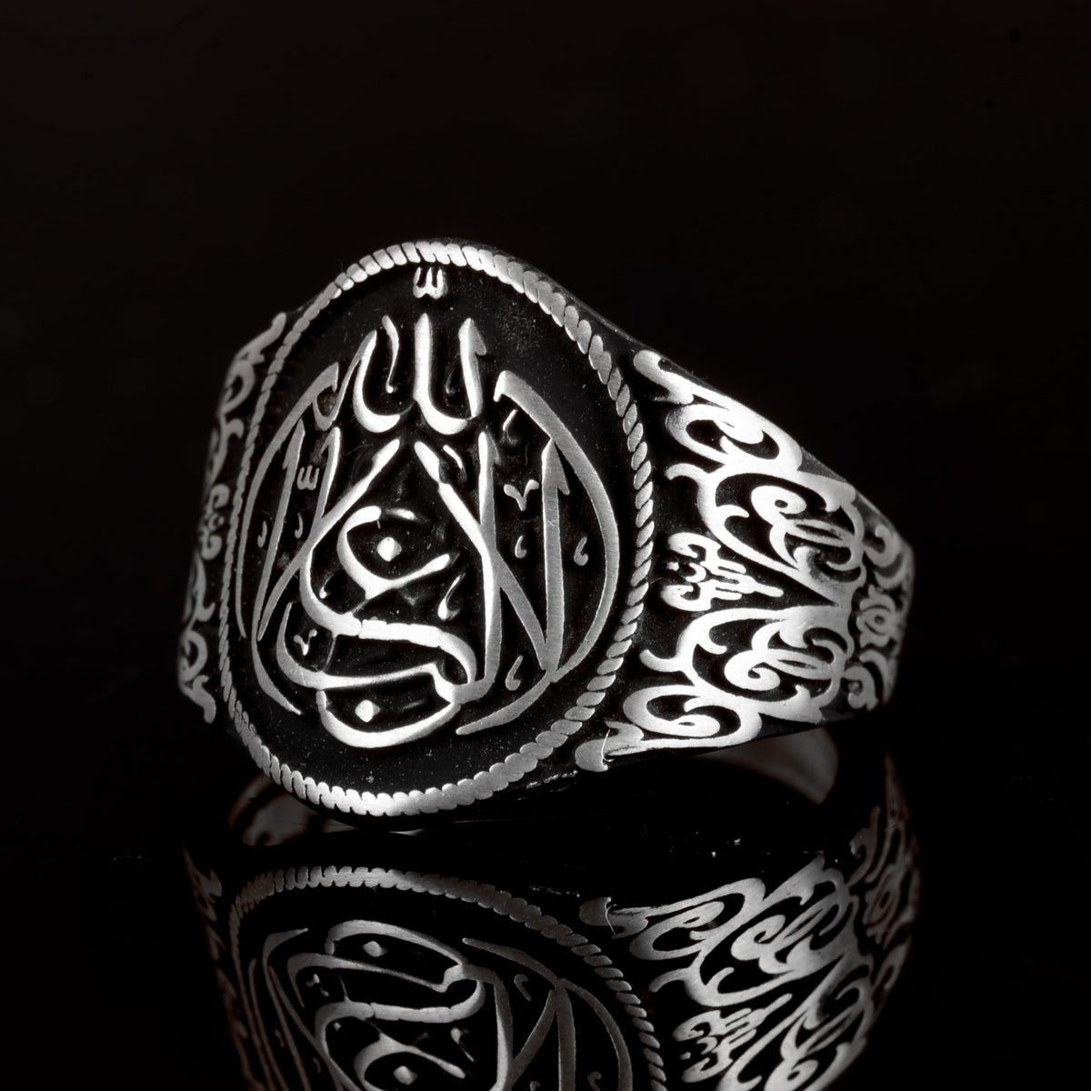 925 Sterling Silver Men's Ring, Islamic Ring — 5