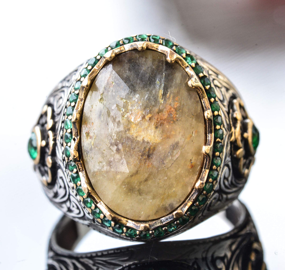 925 Sterling Silver Ring - Natural 7 Carat Sapphire Stone — 4