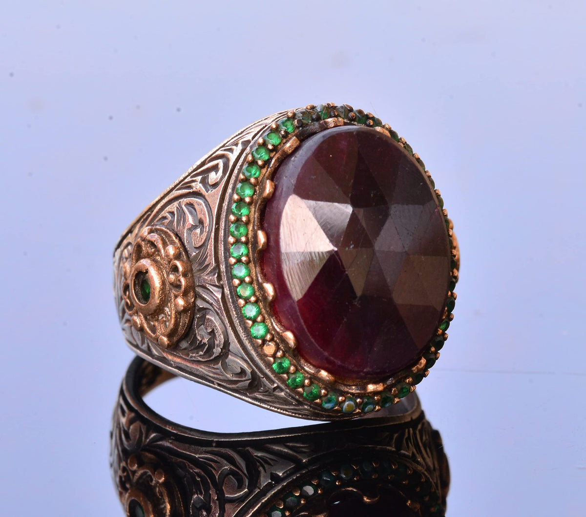 Red Sapphire Stone Ring — 3
