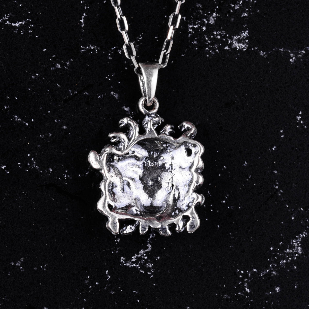 925 Sterling Silver Medusa Necklace, Mythological Gorgon Necklace, Handcrafted Silver Jewelry — 3