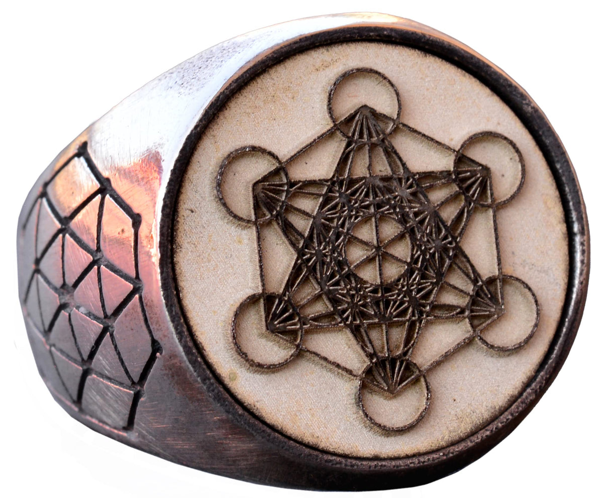 Metatron Ring, Alchemy, Occult, Witchcraft, Sacred Geometry, Talisman Ring, Sterling Silver Ring