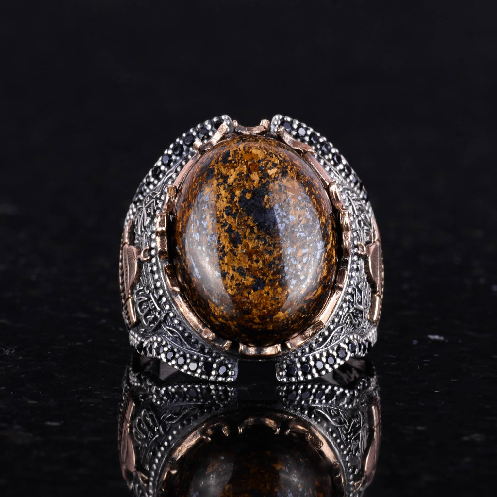 Natural Bronzite Stone Ring (Model-2) — 3