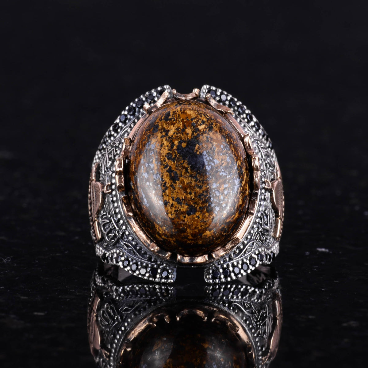 Natural Bronzite Stone Ring (Model-2) — 3