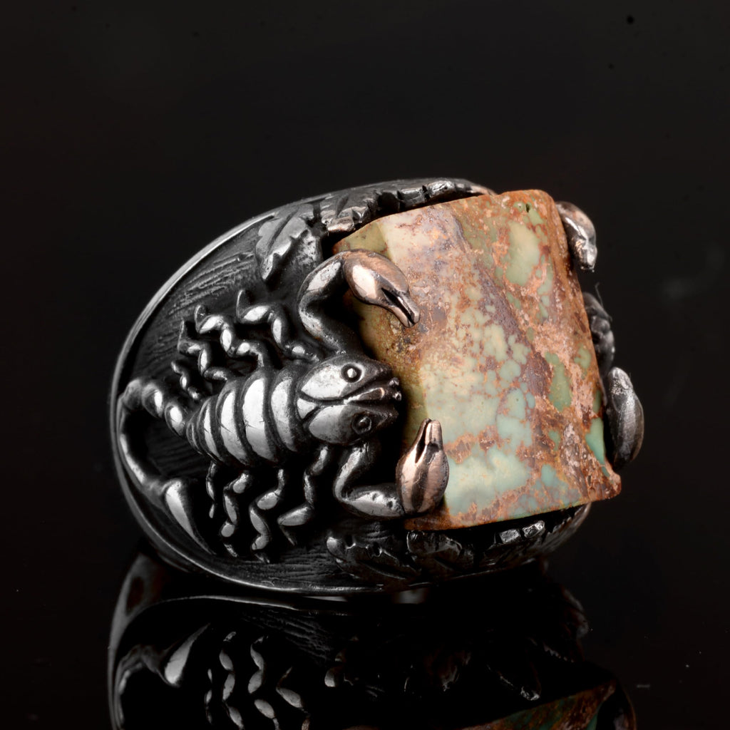 Natural Arizona Turquoise Stone Ring (Model-13) — 4
