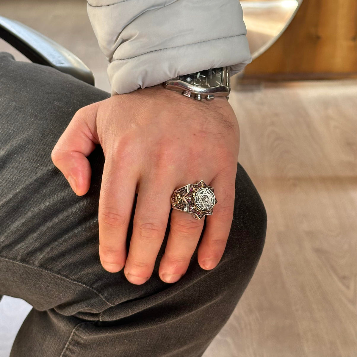 Star of David Men's Ring — 3
