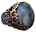 Natural Emerald Gemstone Ring - 925 Sterling Silver Handmade Ring
