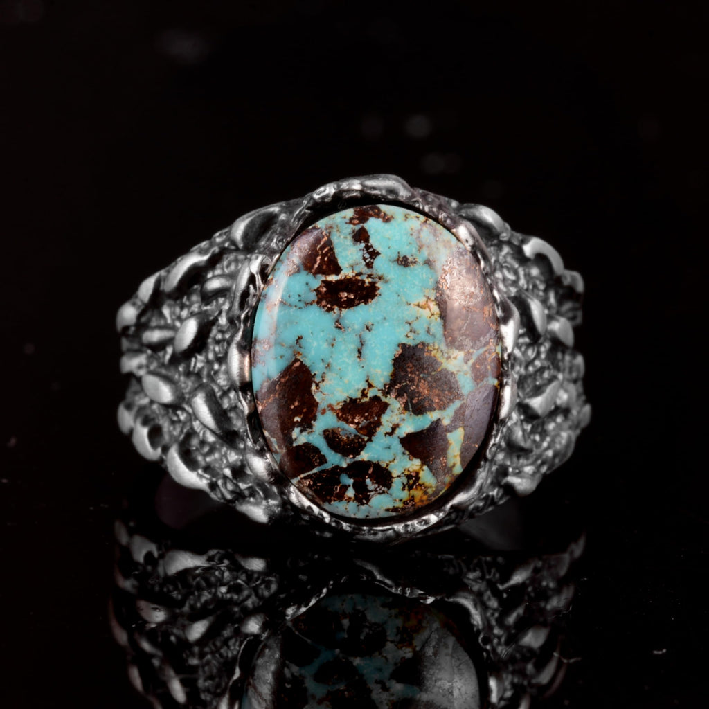Natural Arizona Turquoise Stone Ring (Model-4) — 3