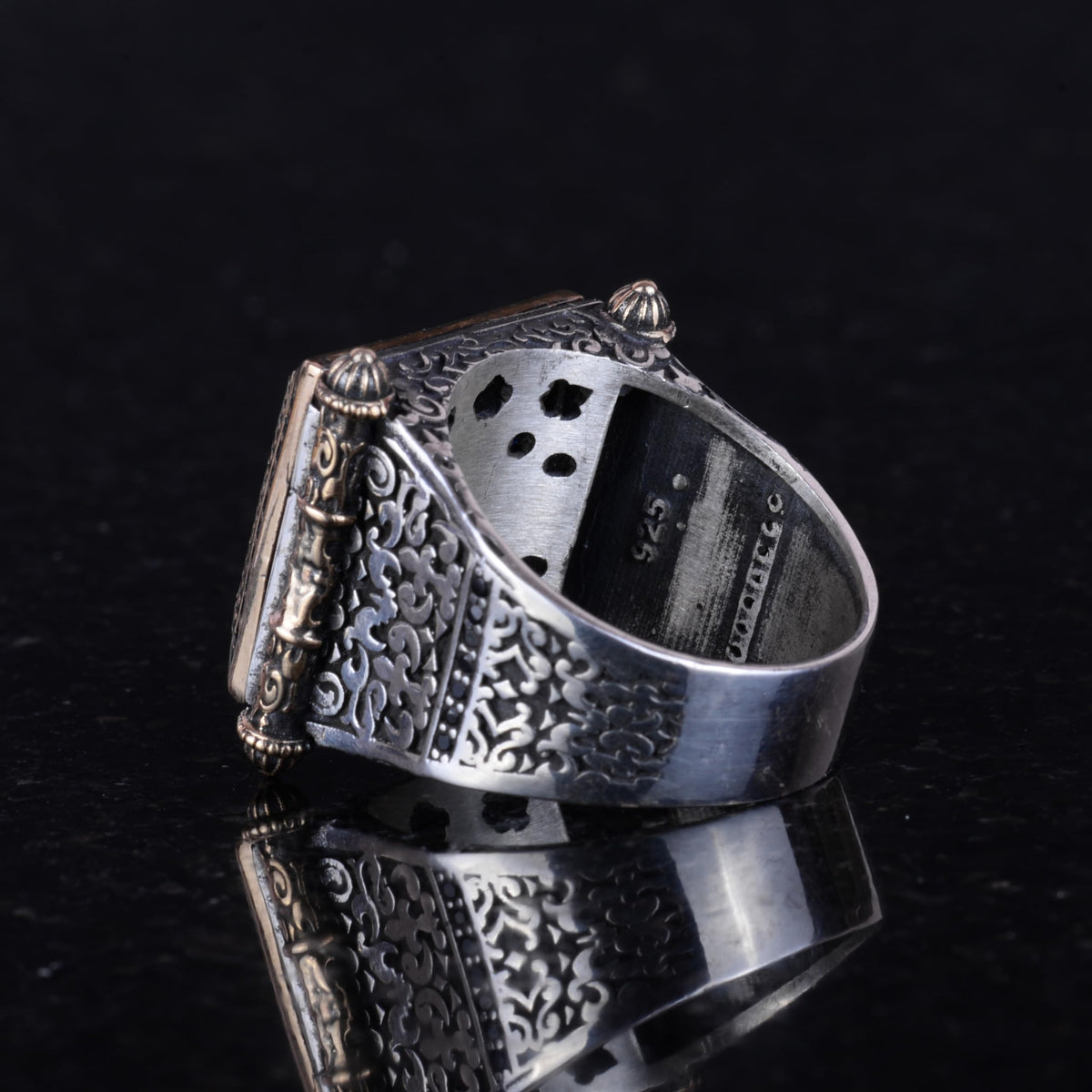 Islamic Ring, 925 Sterling Silver Men's Ring, Star of David Ring — 6