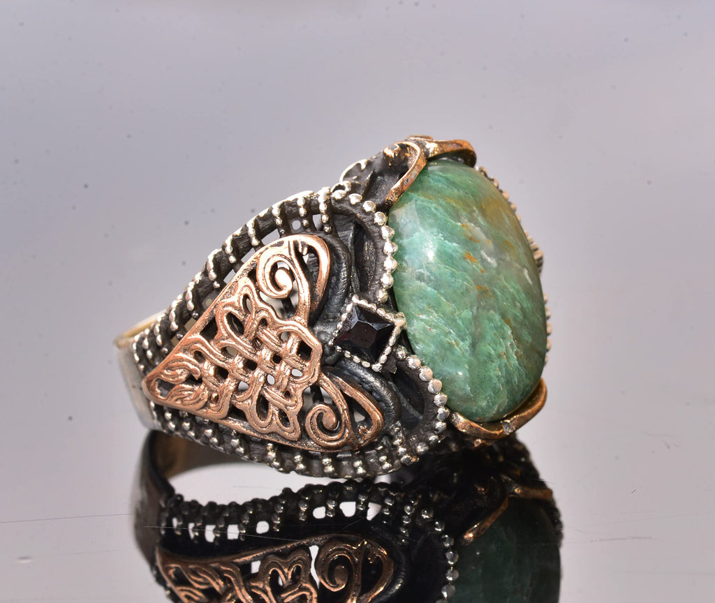 Bloodstone Natural Stone Ring — 4