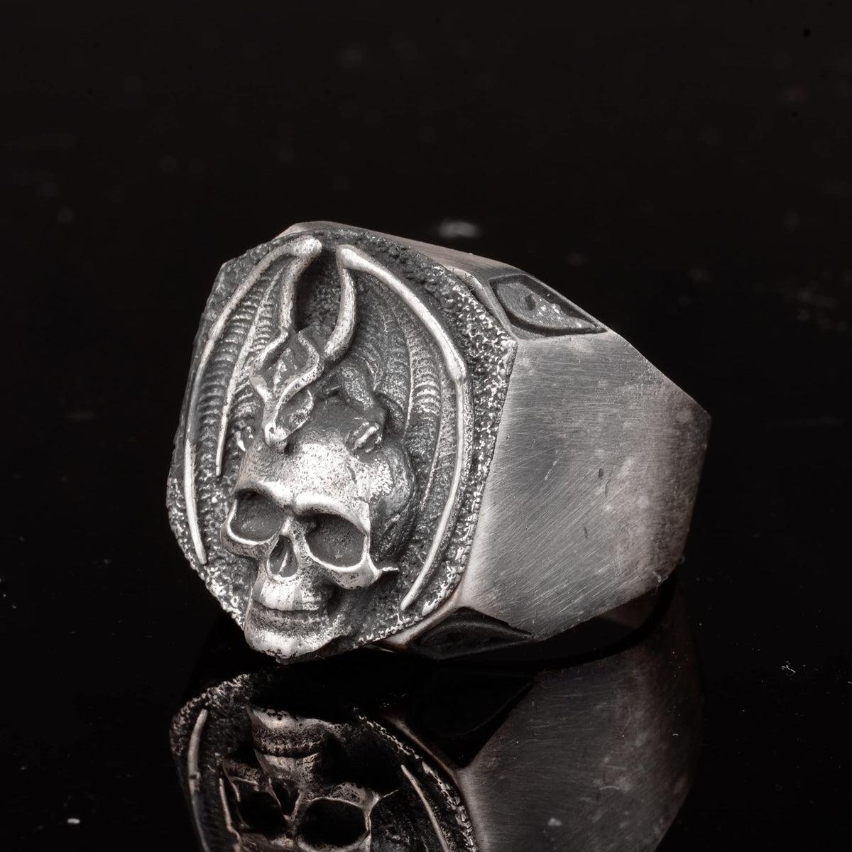 Skull Ring - 925 Sterling Silver Handcrafted Ring — 3