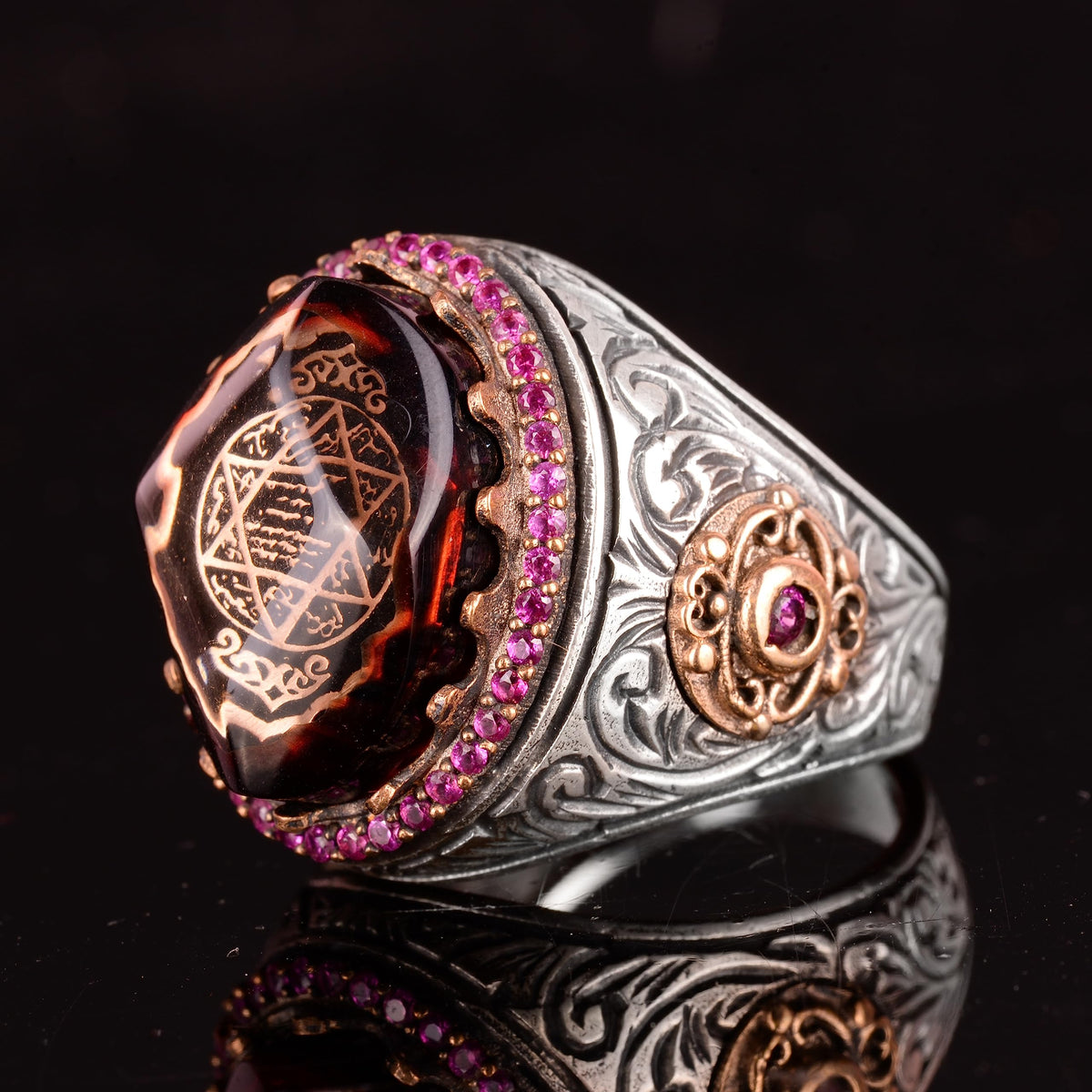 925 Sterling Silver Star of David Ring, Solomon's Seal Men's Ring, Religious Men's Ring — 6