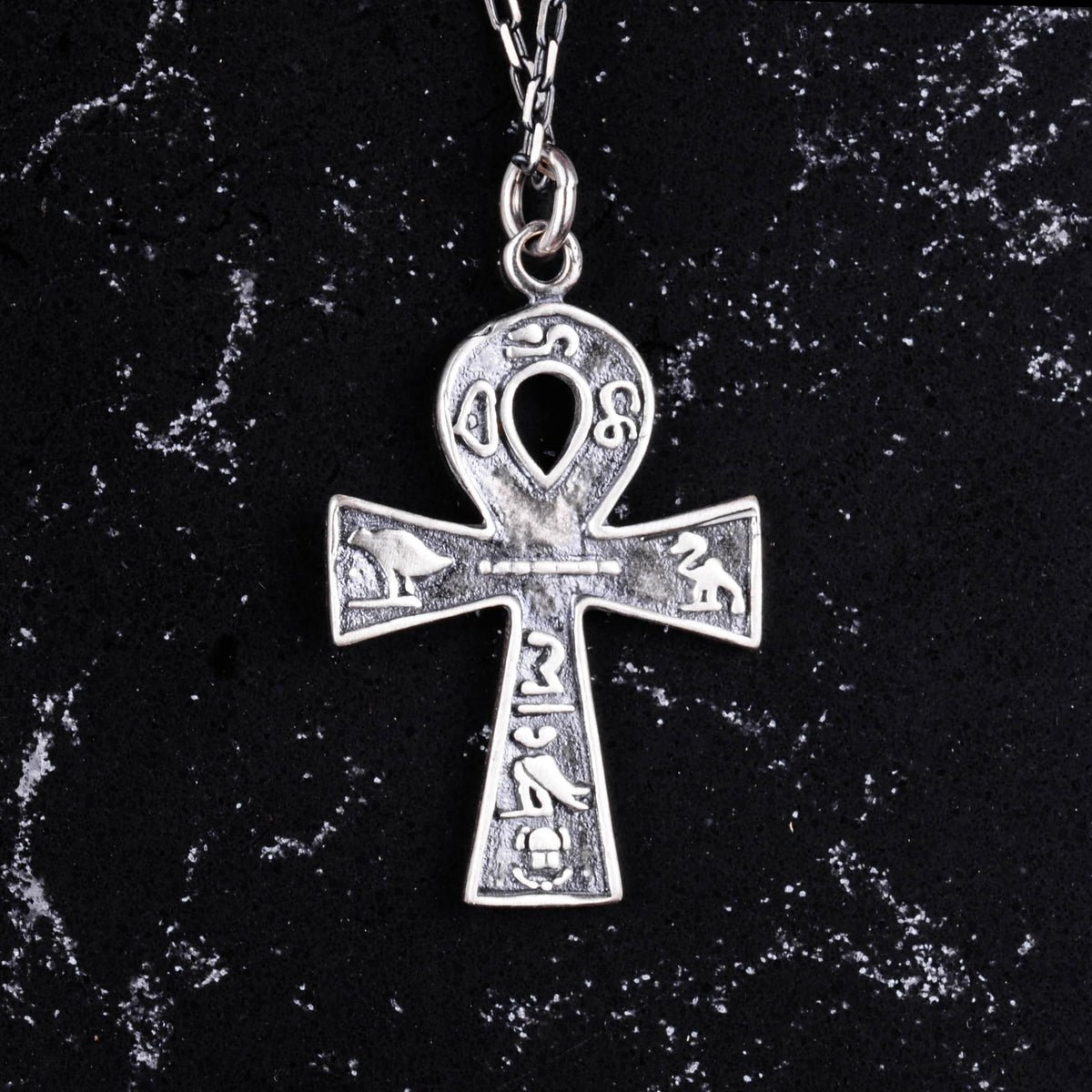 925 Sterling Silver Ankh Cross Necklace - Ancient Egyptian Hieroglyphic, Symbol of Eternal Life — 4