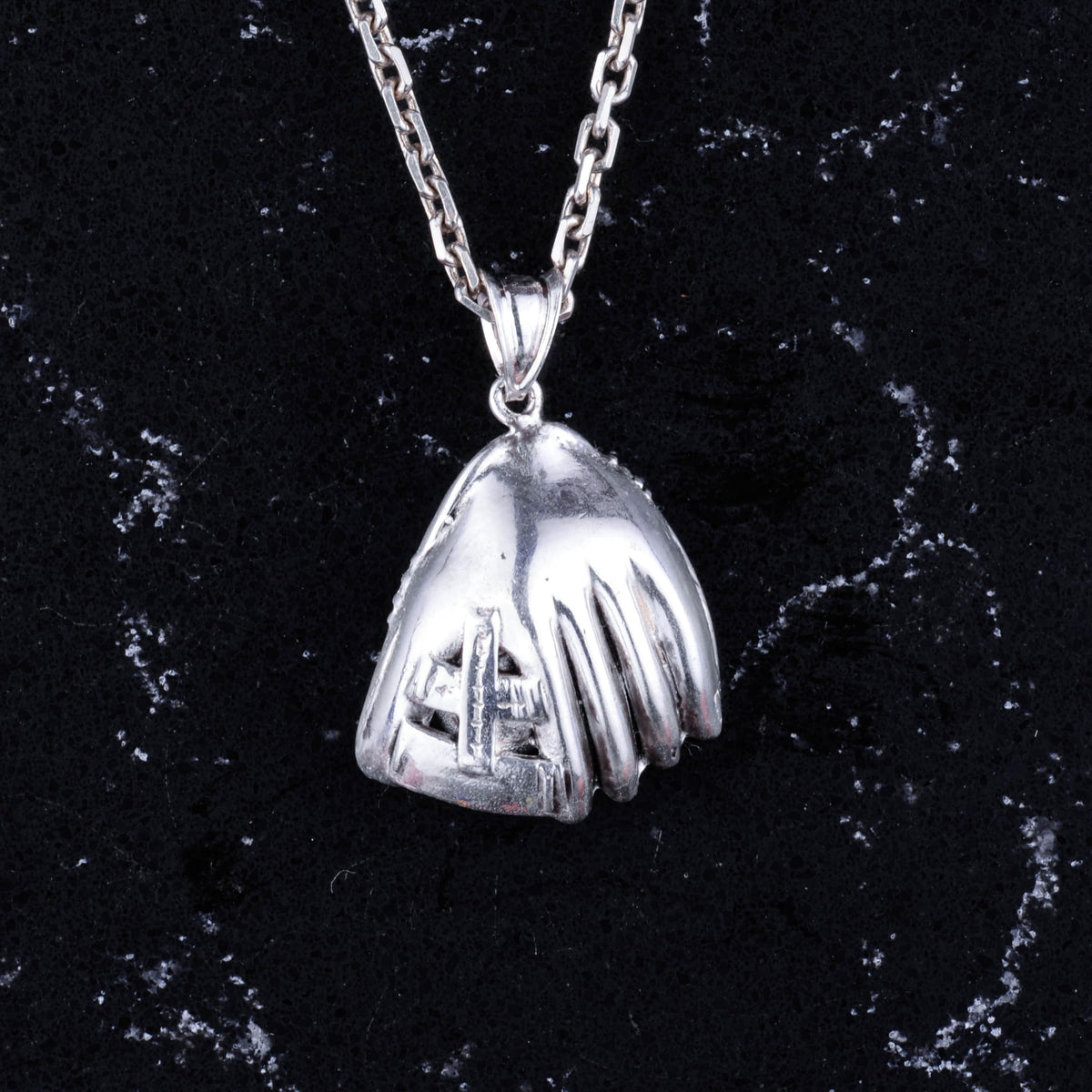 925 Sterling Silver Baseball Glove Necklace - Handmade Sports Necklace - Minimalist Jewelry for Baseball Fans - Gift for Athletes — 4
