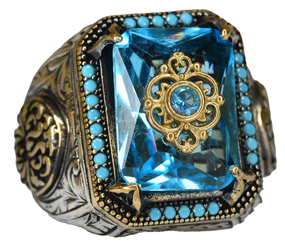 925 Sterling Silver Ring - Blue Topaz Stone