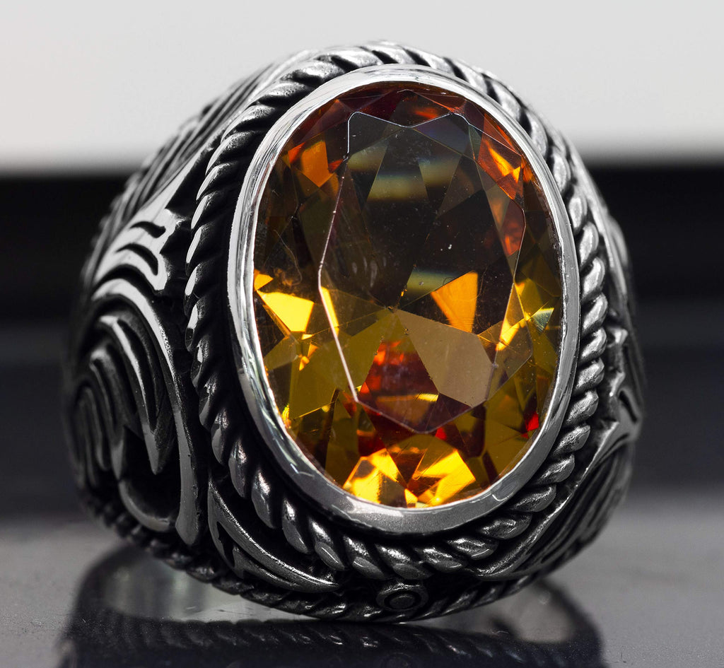 Handcrafted Sultanite Stone Ring, 925 Sterling Silver Men's Ring - Transformative Elegance — 3