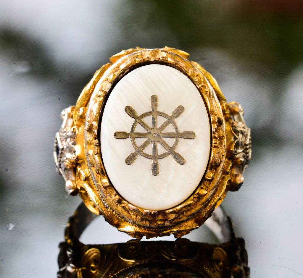 Nautical Ring, Helmsman Ring, Steering Ring, 925 Sterling Silver Ring — 5