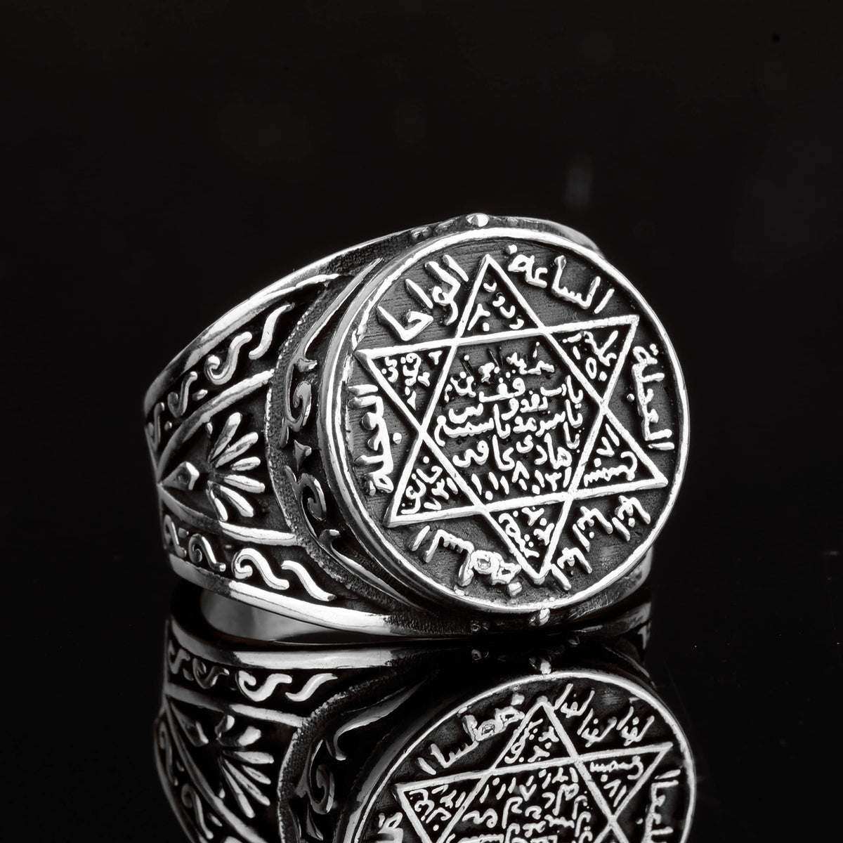 925 Sterling Silver Men's Ring, Star of David Design, Protective Amulet — 4
