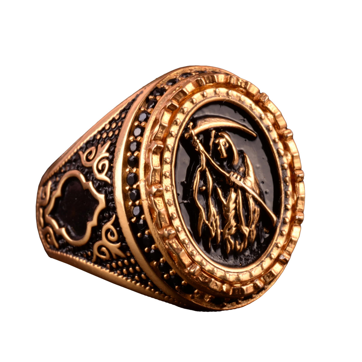925 Sterling Silver Ring - Symbol Ring - Men's Ring (Grim Reaper)